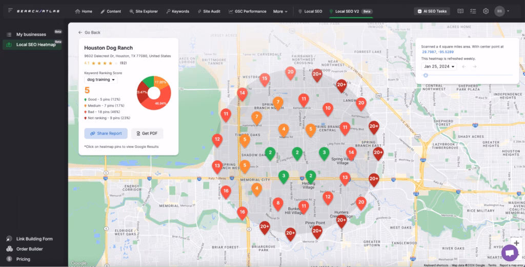 Search Atlas Local Keyword Comparison Heatmap Feature