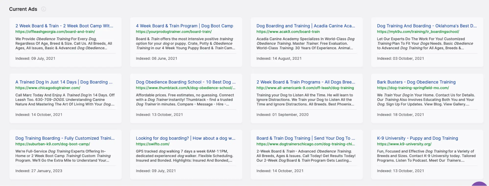 A screen shot of a new Google search page optimized for SEO keyword research.