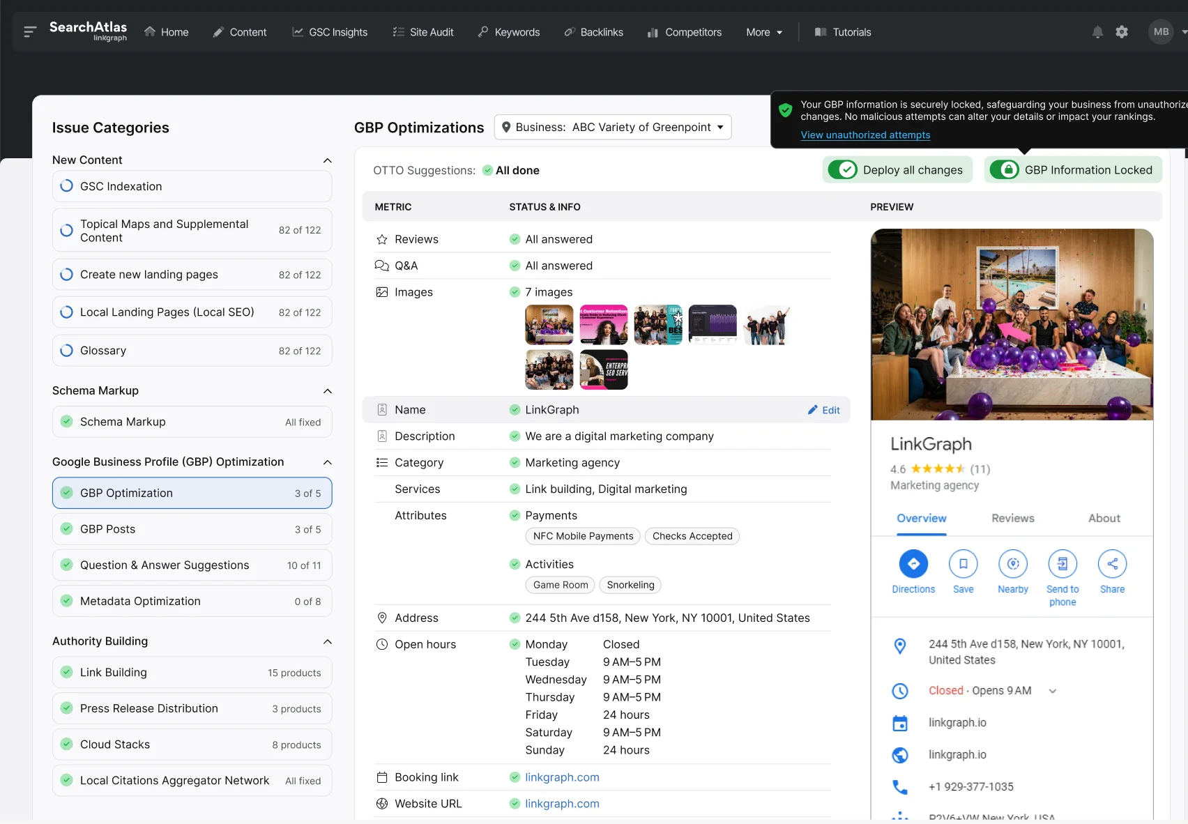 Screenshot of a press release distribution platform, Otto SEO, showing options for category selection, distribution channels, content variations, and associated costs in credits.