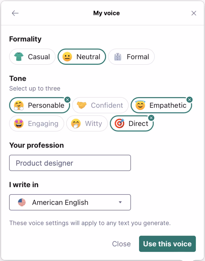 Grammarly Generative AI Voice Assistant Feature