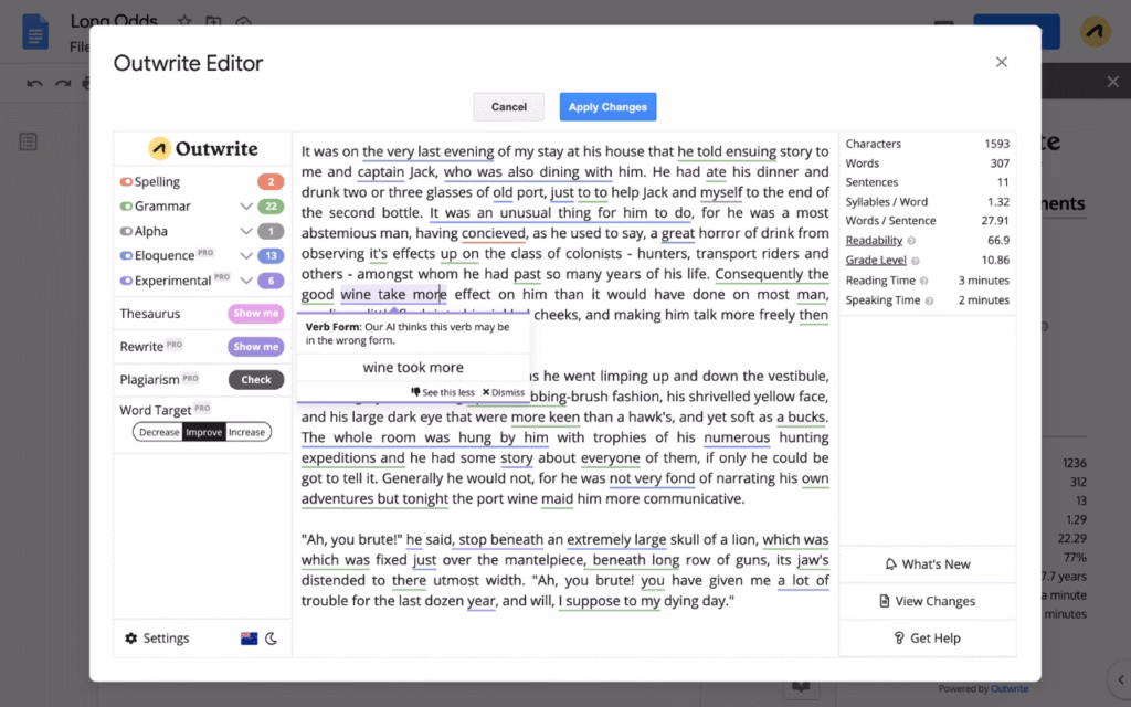 Outwrite Content Editor Example