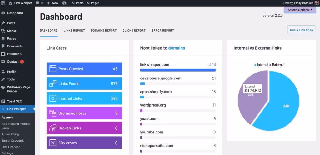 Link Whisper WP plugin