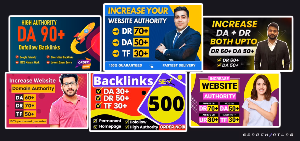 backlinks sellers domain authority da domain rating dr trust flow tf manipulate metrics