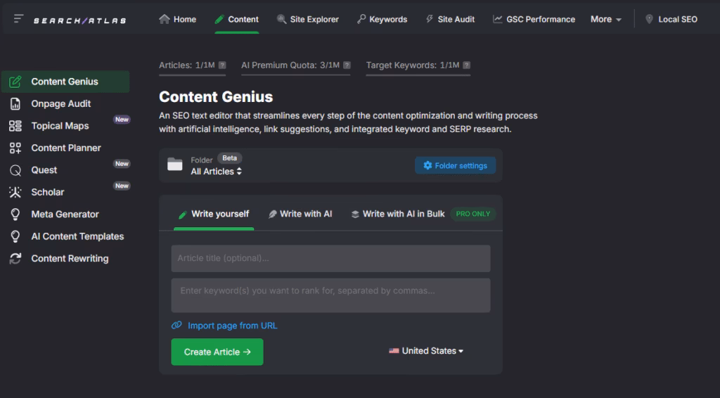 search atlas content tools content teniug on page audit topical maps content planner quest scholar topical maps