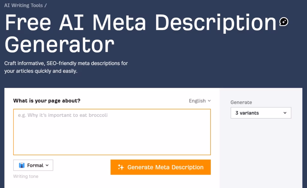 Ahrefs Free Meta Generator