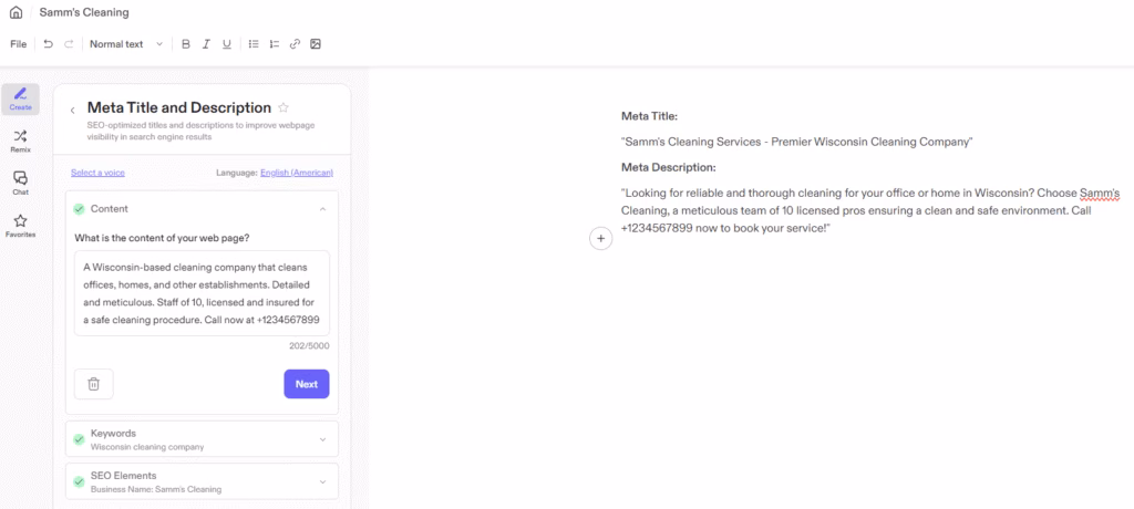 Jasper Meta Generator