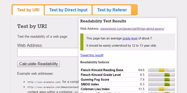 WebFX readability tool