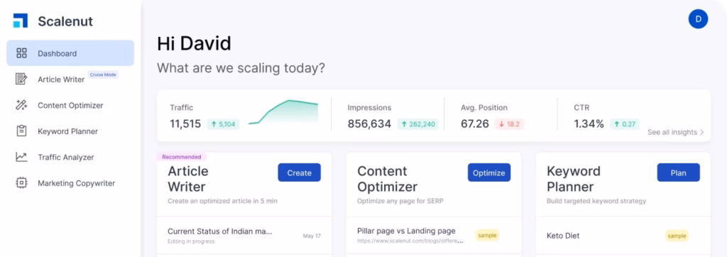 scalenut content brief generator