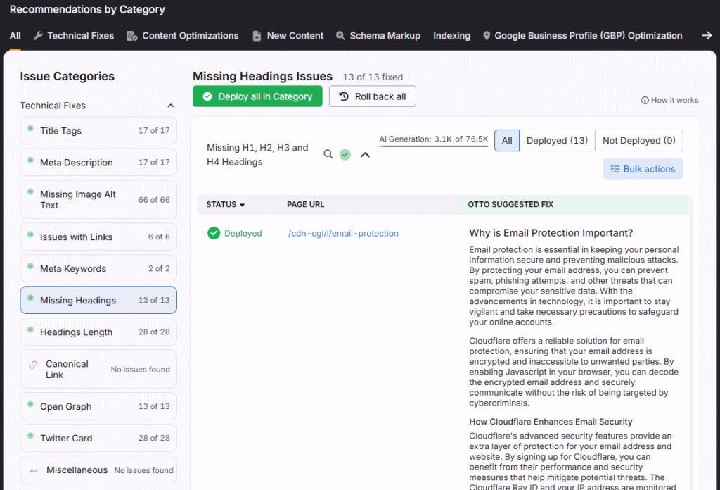 search atlas missing headings fix