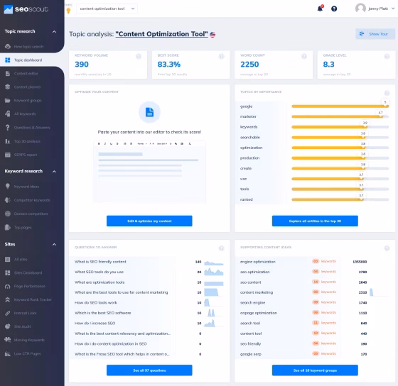 seo scout keyword tools