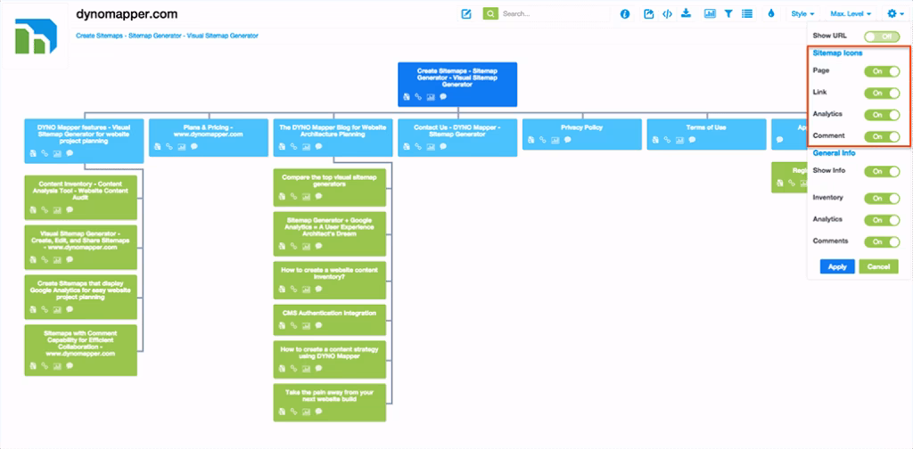 Dyno Mapper sitemap generator tool