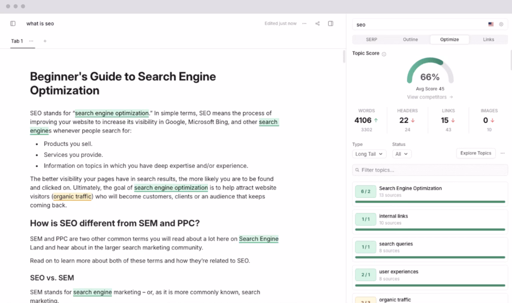 Frase ai content optimization tool
