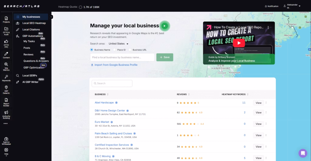 Search Atlas Features