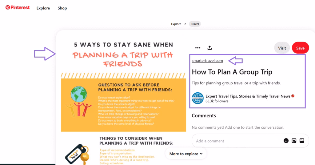 a linkable asset on Pinterest