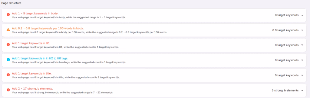 page structure search atlas on page audit tool