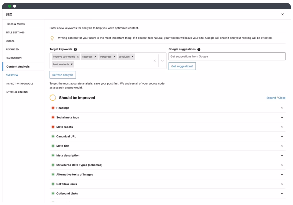 seopress content analysis scaled