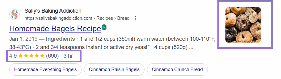 recipe rich snippet example