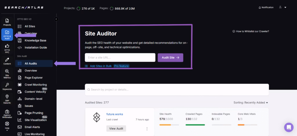 site auditor SA exploring