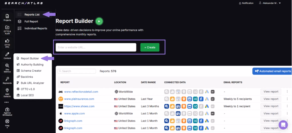 SEO report automation