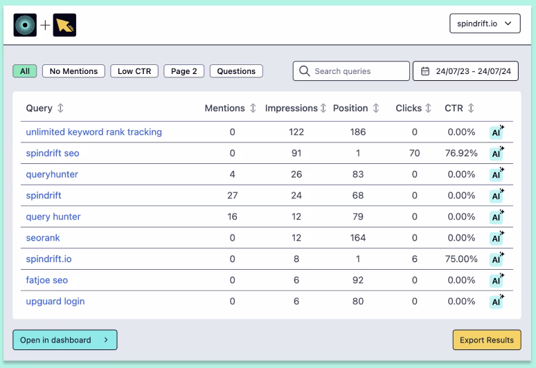 Query Hunter extension