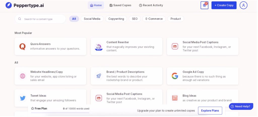Peppertype dashboard