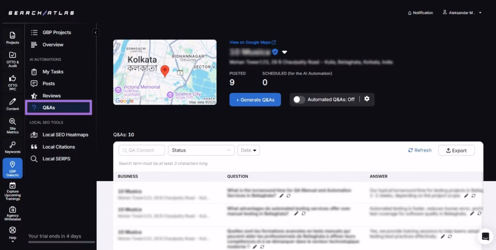 gbp galactic automated q&a