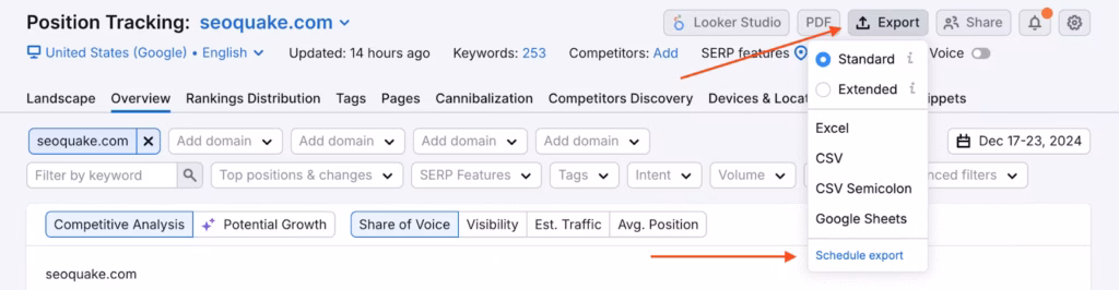 semrush export position tracking 2