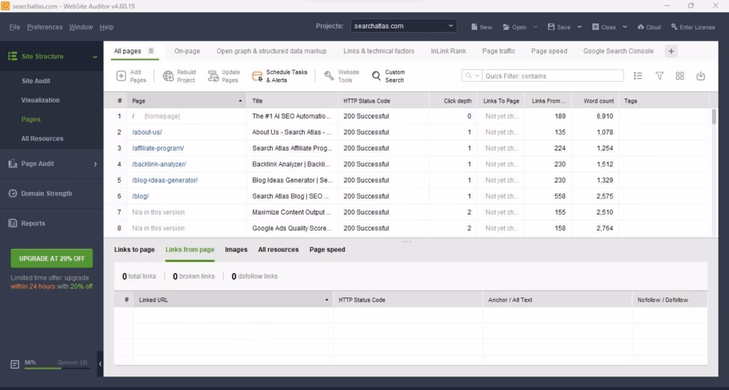 seo powersuite WebSite Auditor migration 1