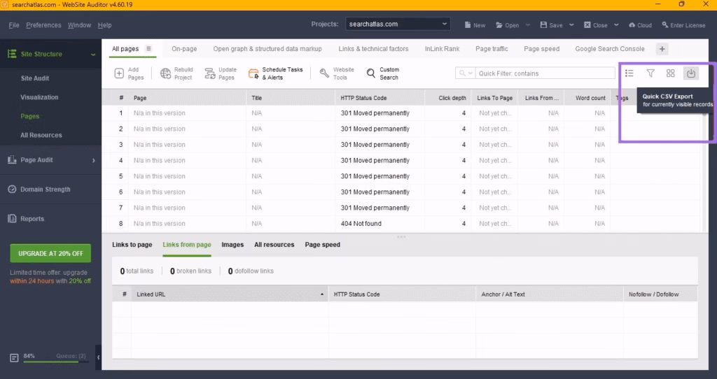 seo powersuite WebSite Auditor migration 3