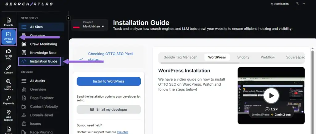 Installing OTTO on another CMS