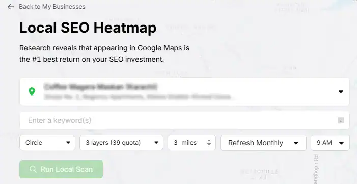 Schedule refresh intervals and choose specific times when your business is open