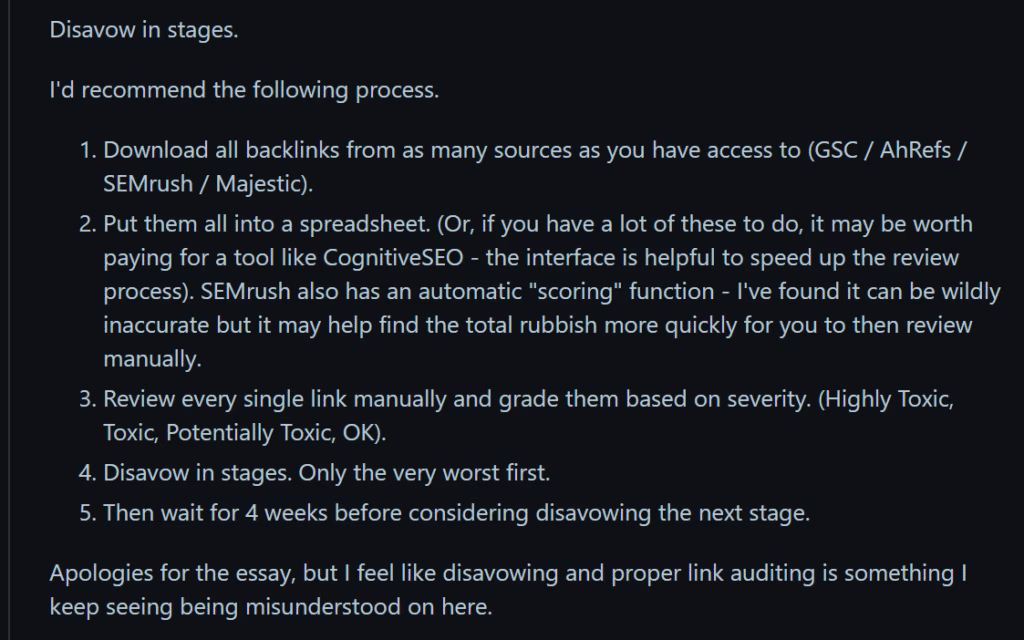 cognitiveseo reddit coment 1