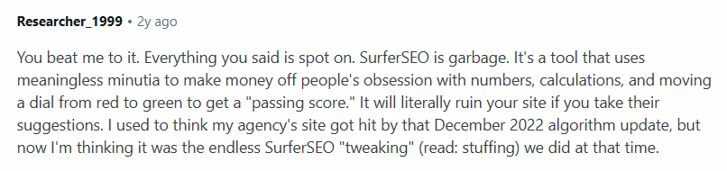 Reddit surfer SEO review 2