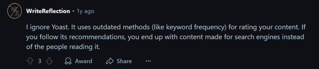yoast seo reddit comment 4