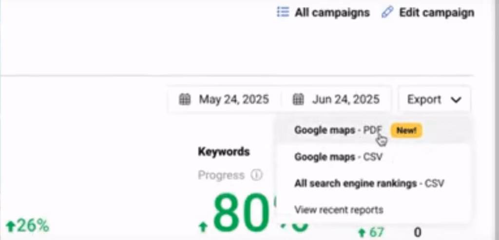 Whitespark rankings export