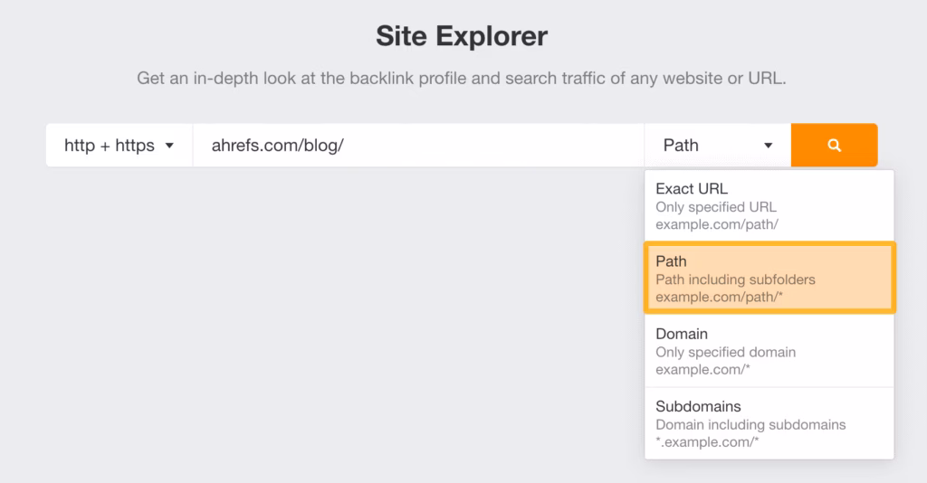 Ahrefs Subfolder Traffic Analysis