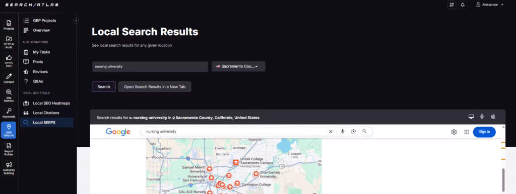 local serps educational seo