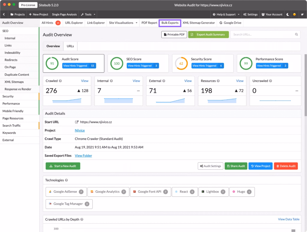 sitebulb-bulk-exports