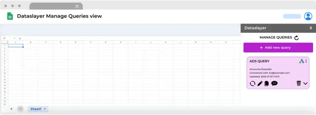 dataslayer in google sheets