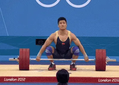 gif of Olympic weight lifter